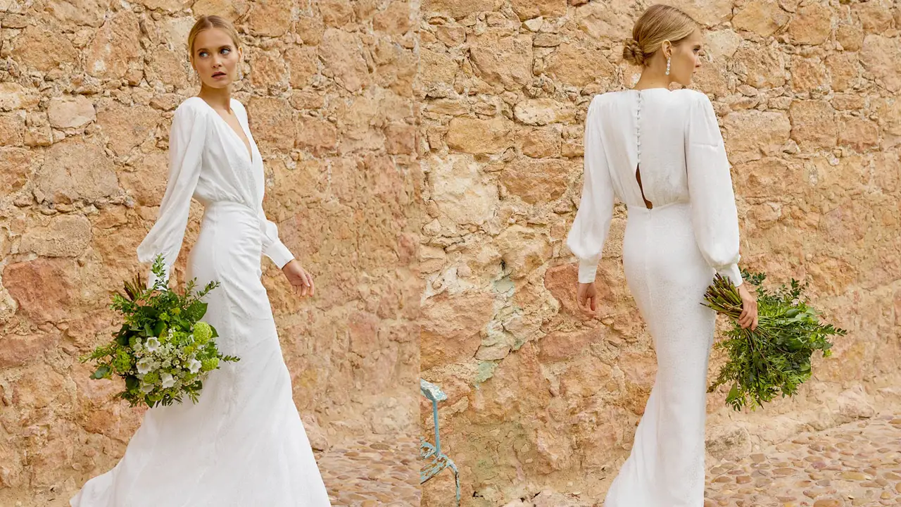 Vestidos de novia sencillos para una boda minimalista (pero con todo el estilo)