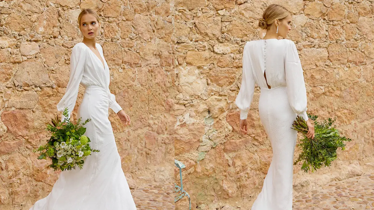 Vestidos de novia sencillos para una boda minimalista (pero con todo el estilo)